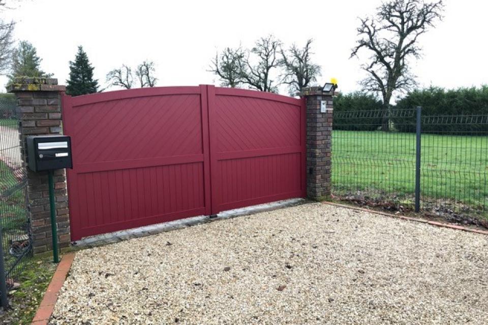 Création d'un portail a 2 battants en aluminium près de chartres 